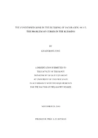 The Condemned Sons in the Blessing of Jacob (Gen