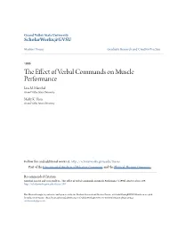 The Effect of Verbal Commands on Muscle Performance" (1996)