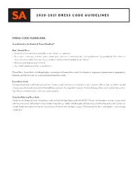 2020-2021 Dress Code Guidelines