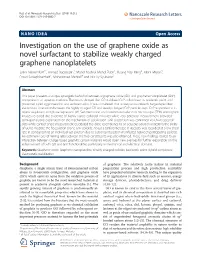 Investigation on the Use of Graphene Oxide As Novel Surfactant To
