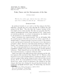 Pedro Nunes and the Retrogression of the Sun Introduction in Northern