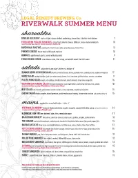 Riverwalk Menu
