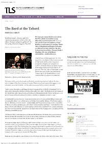 The Bard at the Tabard | TLS