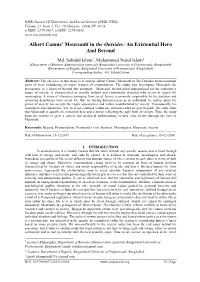 Albert Camus' Meursault in the Outsider: an Existential Hero and Beyond