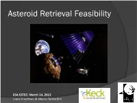 Asteroid Retrieval Feasibility