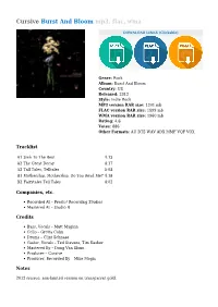Cursive Burst and Bloom Mp3, Flac, Wma