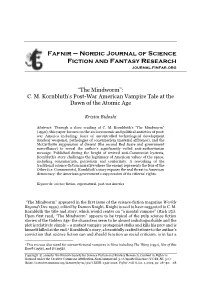 Fafnir – Nordic Journal of Science Fiction and Fantasy Research Journal.Finfar.Org