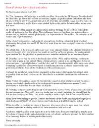 From Professor Barry Smith and Others