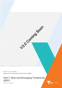 Part 7: New and Emerging Treatments (2021) Version 2.1, April 2021