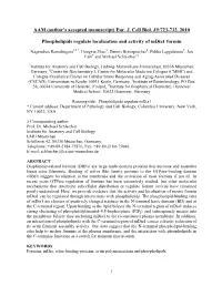 Phospholipids Regulate Localization and Activity of Mdia1 Formin