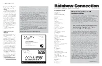 Rainbow Connection the Save the Date for Oct