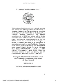 TJLP Volume 8 Number 1