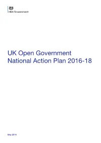 UK Open Government National Action Plan 2016-18