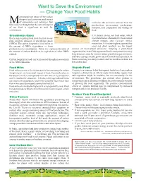 Want to Save the Environment — Change Your Food Habits Any People Are Aware of the Carbon Footprint and Environmental Impact Mof Automobiles and Industries
