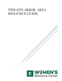 Ypsi-Ann Arbor Area Resource Guide