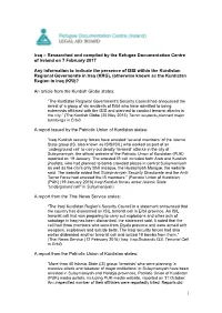 1 Iraq – Researched and Compiled by the Refugee Documentation Centre