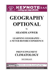 GEOGRAPHY OPTIONAL by SHAMIM ANWER