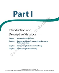 Introduction and Descriptive Statistics