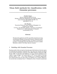 Mean Field Methods for Classification with Gaussian Processes