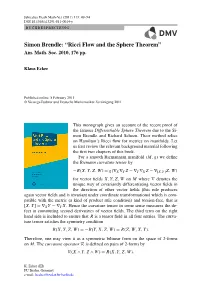 Simon Brendle: “Ricci Flow and the Sphere Theorem” Am