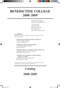 Benedictine College 2008–2009