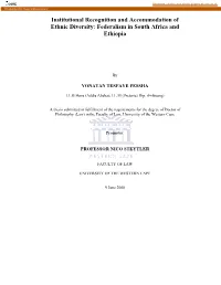 Institutional Recognition and Accommodation of Ethnic