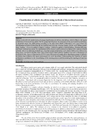 Original Article Classification of Athletic Decathlon Using Methods of Hierarchical Analysis
