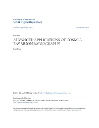 Advanced Applications of Cosmic-Ray Muon Radiography." (2013)