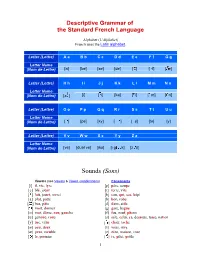 Descriptive Grammar of the Standard French Language