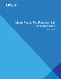 Micro Focus File Reporter 3.6 Installation Guide