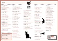 Nine Lives Wine Web Menu