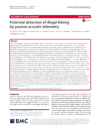 Potential Detection of Illegal Fishing by Passive Acoustic Telemetry