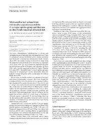 PRIMER NOTES Microsatellite Loci Isolated from Odontesthes