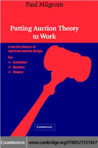 Putting Auction Theory to Work