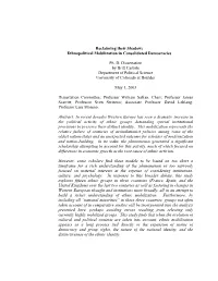Reclaiming Their Shadow: Ethnopolitical Mobilization in Consolidated Democracies