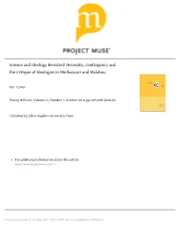 Science and Ideology Revisited: Necessity, Contingency and the Critique of Ideologies in Meillassoux and Malabou