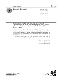 Security Council Distr.: General 16 October 2012