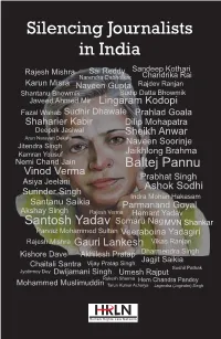 Silencing Journalists in India