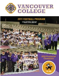 2011 Football Program