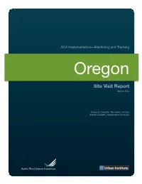 ACA Implementation-Monitoring and Tracking: Oregon Site Visit Report