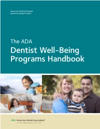 ADA Dentists Well-Being Programs Handbook