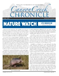 Canyon Chronicle - April 2018 1 Sudoku CANYON CHRONICLE the Challenge Is to Fill Every Row Across, Every Column Down, and Every 3X3 Box with the Digits 1 Through 9