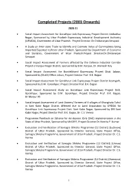 Completed Projects (2003 Onwards)