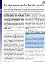 Generating Carbon Schwarzites Via Zeolite-Templating