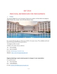 Get-2016 Practical Information for Participants