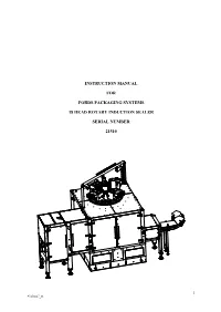 Instruction Manual for Fords Packaging Systems 18 Head Rotary Induction