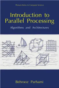Introduction to Parallel Processing : Algorithms and Architectures