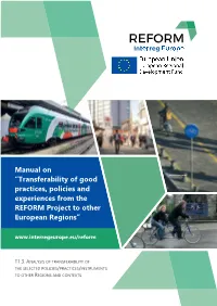Manual on “Transferability of Good Practices, Policies and Experiences from the REFORM Project to Other European Regions”