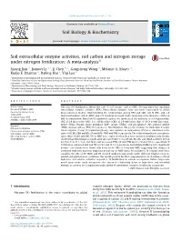 Soil Extracellular Enzyme Activities, Soil Carbon and Nitrogen Storage Under Nitrogen Fertilization: a Meta-Analysis*