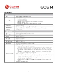 Specifications Type